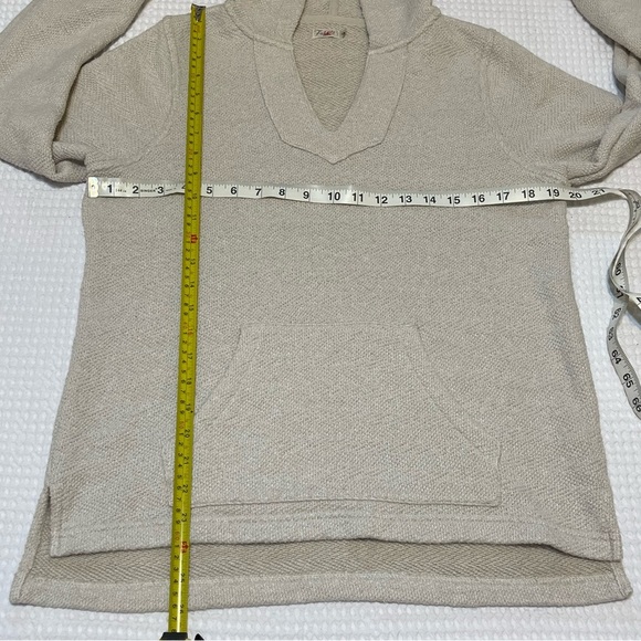 Faherty Whitewater Beach Terry Hoodie Organic Cotton Blend Sweatshirt | Medium - Picture 9 of 12
